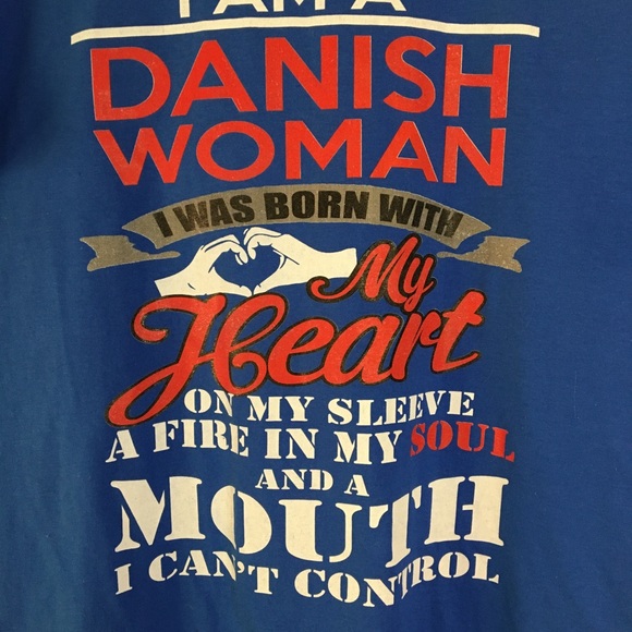 Danish Woman Graphic T-shirt Gildan Size Small - Picture 2 of 4